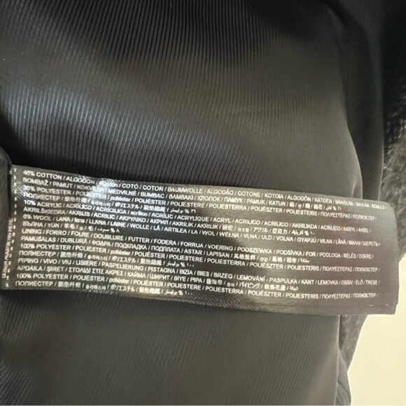 🩷 Mango- Women’s Wrap Coat with Lapels - Charcoal/Black. Size: XXS. NWT - Picture 4 of 16